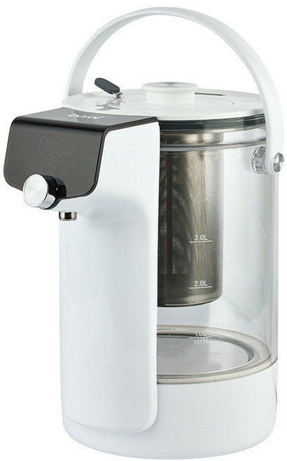 [재리마켓] 글라스 보온포트 4L 대용량 스텐 티망 분유 전기포트 내열유리 STS316 신혼 선물, STS316 유리분유포트