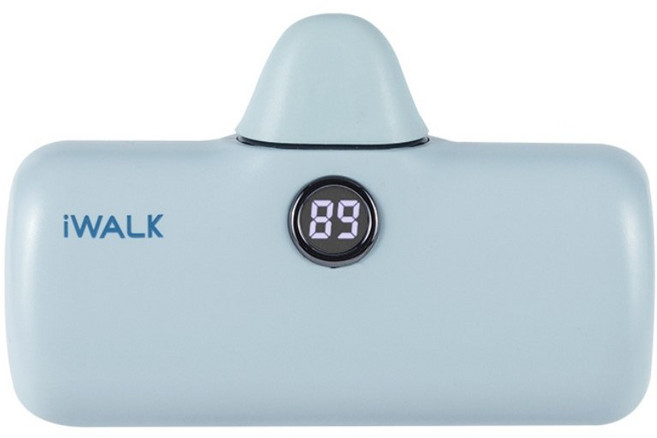 iWALK 五代 閃充Pro口袋電源 快充版 內建接頭 自帶線 行動電源 支架, 寶寶藍,一般版｜蘋果專用適用14/14以前, DBL5000PL