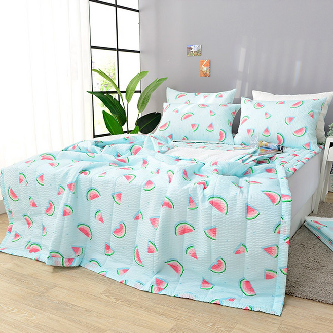 수젠하우스 열대야 극복 여름 이불 시어서커 스위트 후르츠 침구 세트