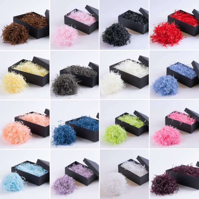 16종 스타핑 쵸핑 종이완충제 주름지 종이완충재 습자지 선물 포장 충전재 스터핑 구김지, 1개, 05) 회색