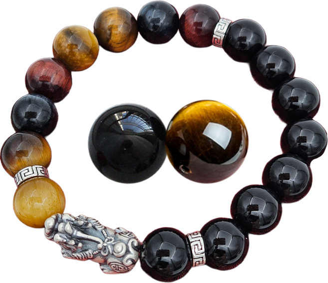 [액막이] 비휴 호안석 오닉스 천연 원석 팔찌