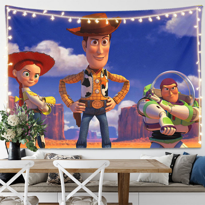 토이스토리 캐릭터 패브릭포스터 최신상 침실 거실 패브릭포스터 벽장식 인테리어 배경지 usb별가랜드 포함 소형&대형 14종, SKL-014