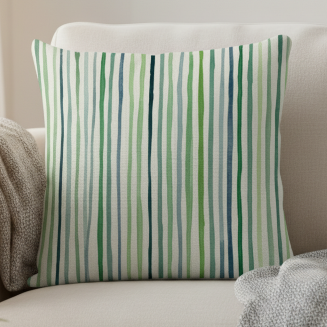 서플라이랩 디자인 프린팅 쇼파쿠션 컬렉션 국산솜포함, 28그린라인