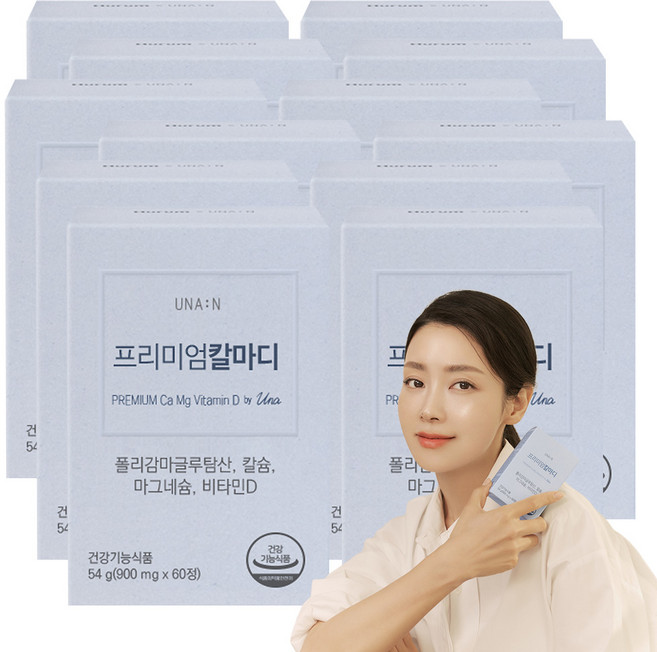 유나엔 프리미엄 칼마디 1개월분 고함량 해조칼슘 산화마그네슘, 60정, 12박스