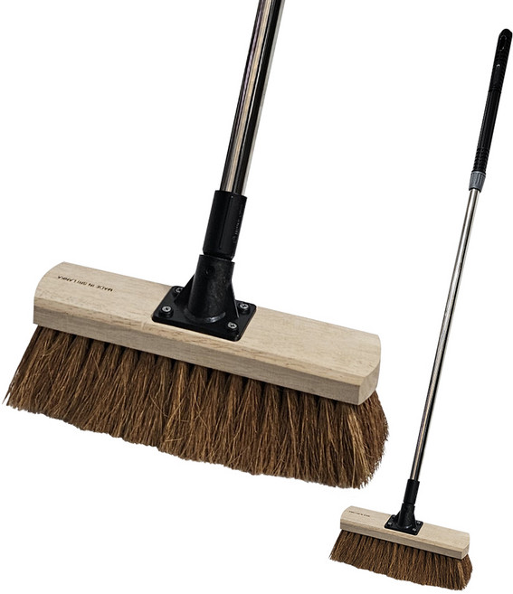 야자수 세차 솔 + 스크류 스텐 자루 120cm, 1세트, 야자수 세차 솔 기본형 + 자루