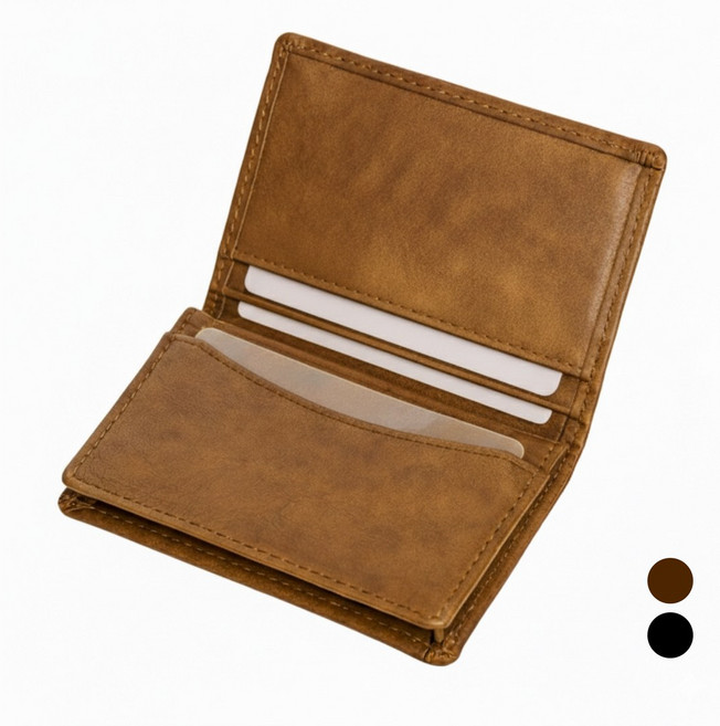 수버렌 소가죽 명함지갑 남자 카드 반지갑