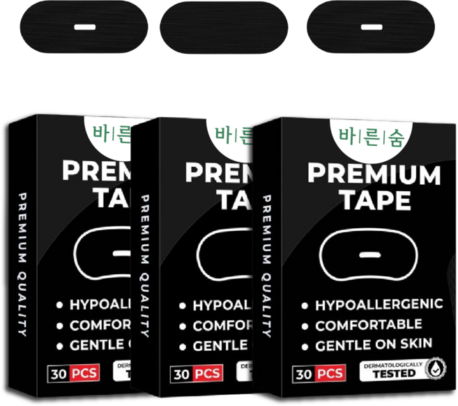 바른숨 대형 입벌림방지 입막음밴드, 90P