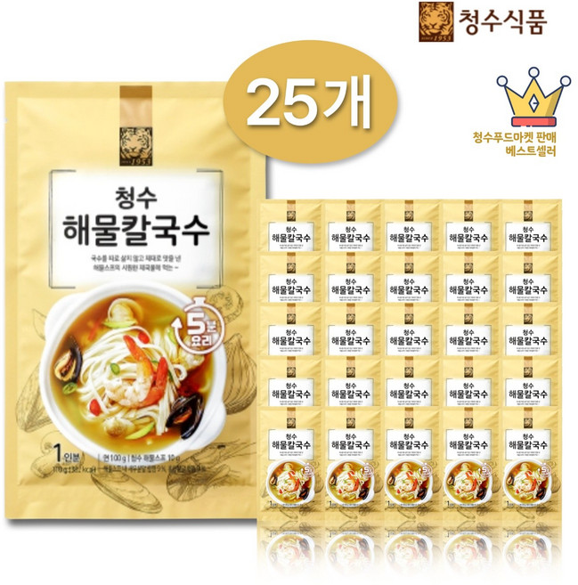청수 해물 칼국수 110g x 25개 (국수300g 1개 증정)