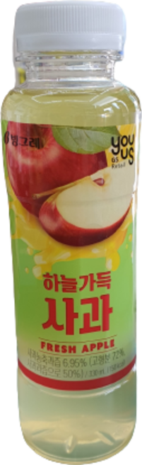 유어스 빙그레 하늘가득 사과주스 음료 페트 330ml x 12개 (무료배송)