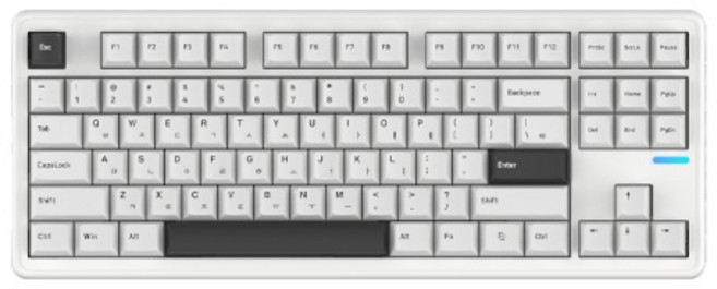 (SPM) 유 무선 블루투스 기계식 키보드 SPM PL87W 몽돌 (텐키리스) 화이트