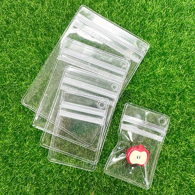 비즈아이 [9-880]지퍼백키링 키링부자재 미니지퍼백 투명 (키링용) 1개