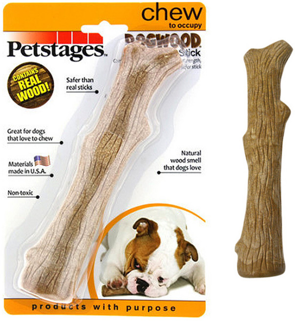 펫스테이지 도그 우드스틱 장난감, M (19cm), 1개