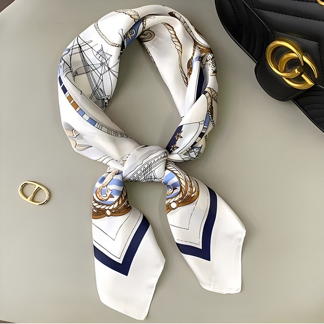 BEST COLOR 여성 실크 느낌 넥 스카프 숄 머플러 사계절 데일리 다용도 악세서리