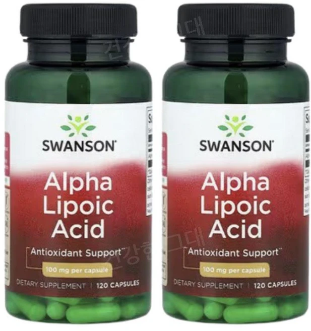스완슨 알파리포익 알파리포산 100mg 120캡슐 2개 AlphaLipoicAcid, 120정 - 쿠팡