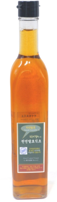 지리산 메뚜기쌀로 빚은 두곡막걸리 천연발효식초(두곡양조장)-[원산지: 경상남도 산청군], 1개, 500ml