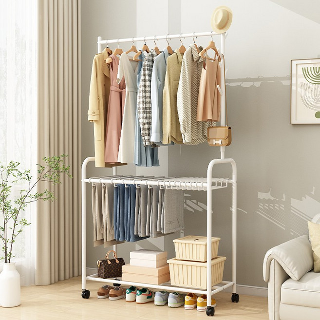 [국내발송]Zuge 이동식 행거 튼튼한 시스템 옷걸이행거, 화이트B
