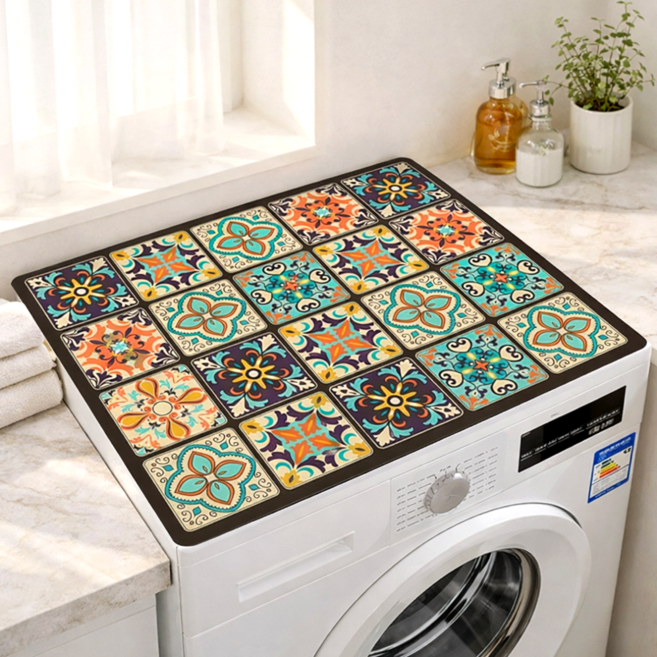 라피레인 건조기커버 세탁기건조기냉장고 방수커버 덮개 대형 가전커버, 복합패턴