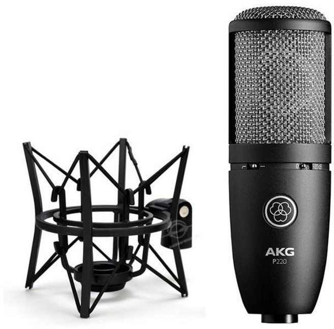 AKG P220 單吋大振膜電容式麥克風 適用於音響密室 可選配美製麥克風線, 不含線材