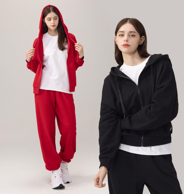 에버라스트 여성 미니쭈리 트레이닝 세트 후드집업 + 조거팬츠