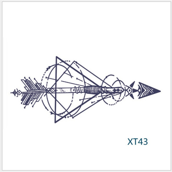 草本果汁紋身貼 持久不脫色 半永久水轉印貼紙, 1個, XT43