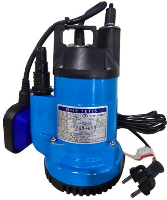 테티스펌프(구.영일펌프) 자동 가정 설비 배수용 수중펌프 TI-1000A 529-3580