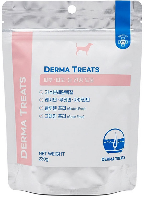 동물병원 추천! [더마 트릿츠] 강아지 고양이 눈 피부 건강보조제, 1개, 피부+눈, 230g