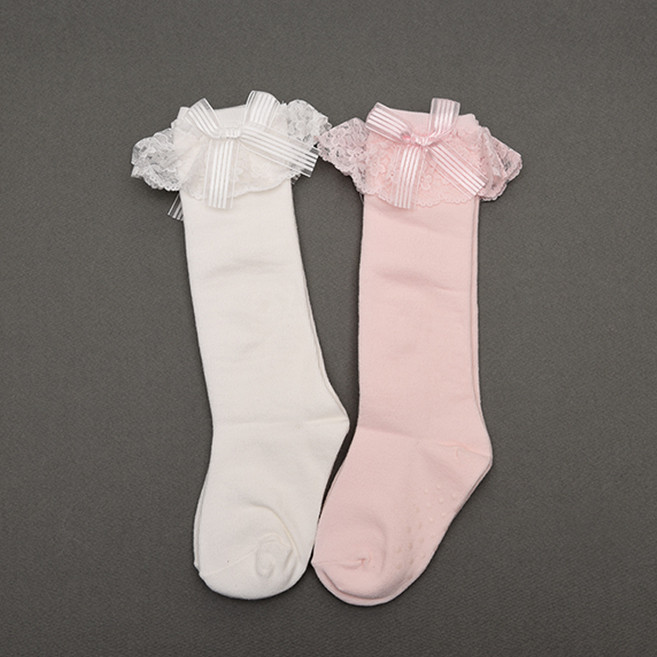 오른발왼발 로라레스반장 아동 레이스 반양말 유아 니삭스 아기 반타이즈