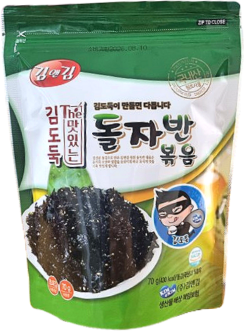 김앤김 김도둑 The 맛있는 돌자반 볶음, 70g, 5개