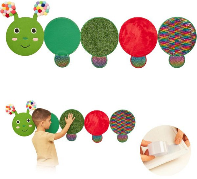 ODOXIA 감각 벽 패널 | 감각 방 및 어린이집을 위한 스팽글 비지 보드 | 몬테소리 장난감 및 활동 | 유아 및 아동용 자폐증 매트 및 사각형, 나비