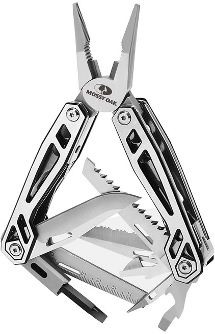 MOSSY OAK 21 in 1 멀티툴 다기능 플라이어 캠핑 아웃도어 도구 자전거 수리 등산 야외 활동용 뛰어난 내구성, 1개