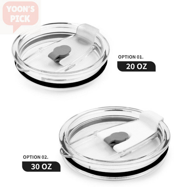 교체용 텀블러 투명뚜껑 빨대구멍 8.5CM 9.5CM 텀블러뚜껑20oz, 30oz