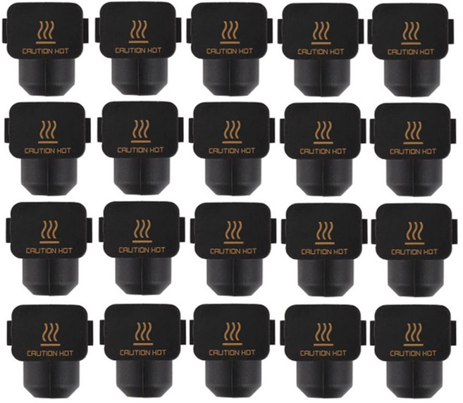 Bambu Lab A1 미니 실리콘 양말 핫엔드 보호 커버 향상된 3D 프린터 성능을 위한 절연 케이스용 20개, 검은색