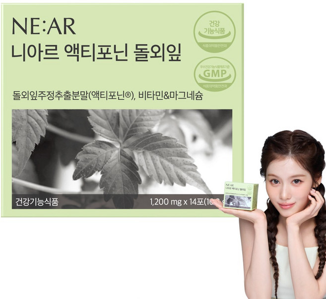 니아르 돌외잎 액티포닌 건강기능식품 1200mg X 14포, 16.8g, 1개