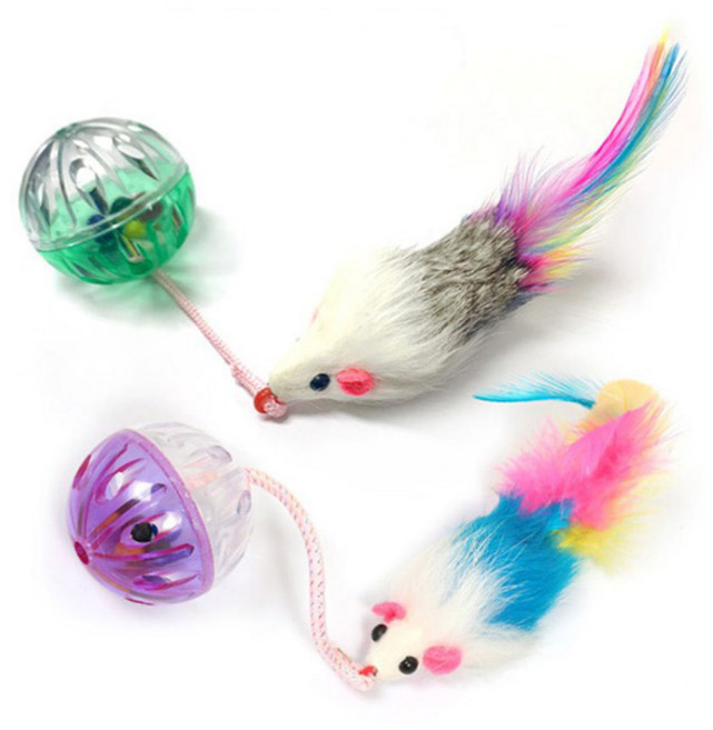 펫모닝 투명볼과 마우스 고양이 장난감, 1개