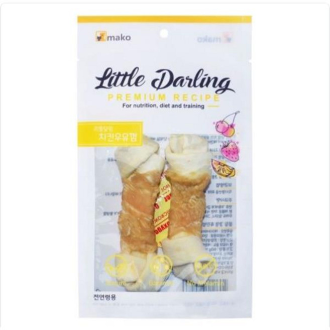 리틀달링 강아지 치킨 우유껌 2P, 닭+우유, 60g, 1개