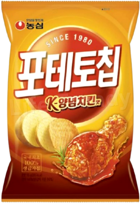 농심 포테토칩 K 양념치킨맛, 4세트, 86g