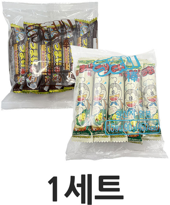 우마이봉 초코맛 + 콘포타지맛, 1세트, 180g
