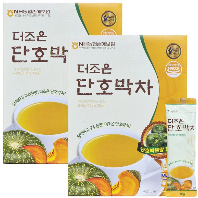 더존건강 더조은 단호박차, 2개, 36개입, 18g