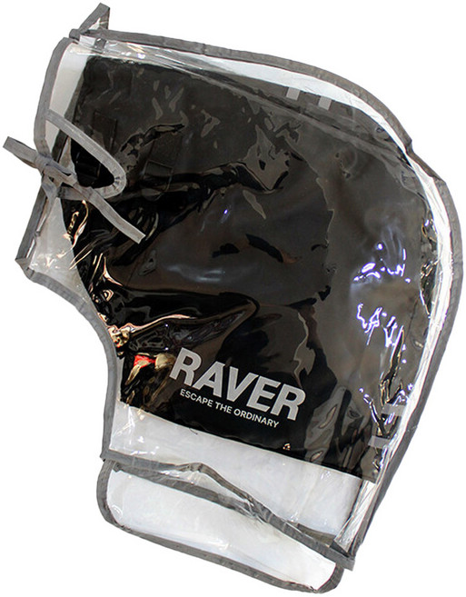 레이버 C타입 전용 토시 비닐 PVC 오토바이 바이크 겨울 핸들 방한용품, 블랙