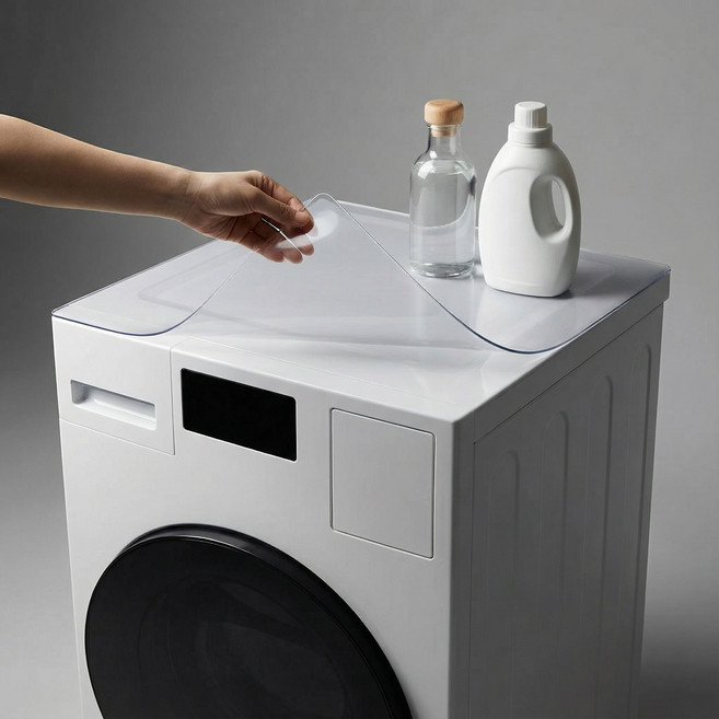 pvc투명매트 드럼세탁기 건조기 김치냉장고 전자레인지 커버 덮개, 투명