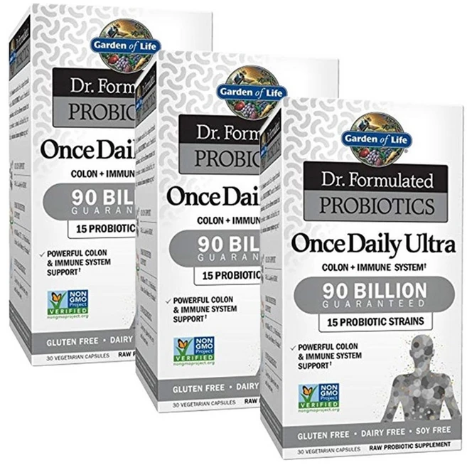 가든오브라이프 닥터 포뮬레이티드 프로바이오틱 유산균 원스 데일리 울트라 베지타리안 캡슐, 30정, 3개 - 쿠팡