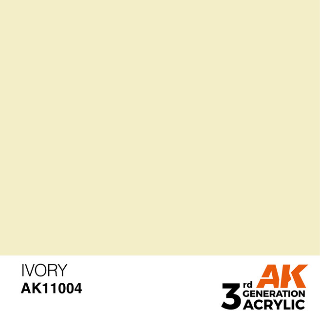 AK Interactive 3G 壓克力顏料 AK11004 象牙白 17ml, 1個