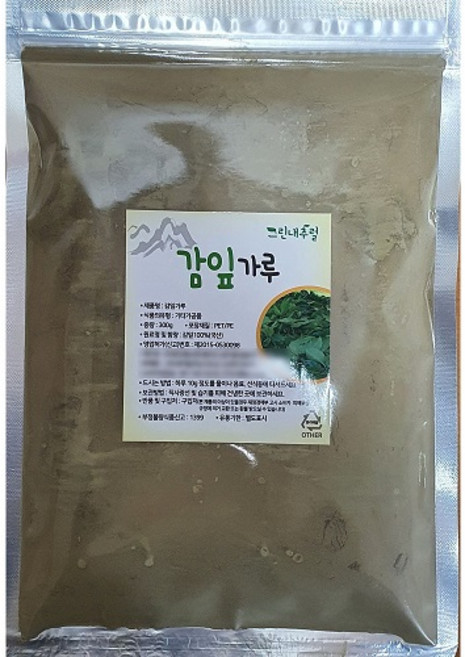 (그린내추럴) 국내산(경북 청송) 감잎가루(시엽가루) 300g, 1개