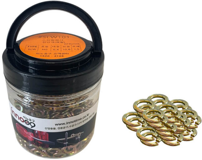 스프링와샤 메탈 1/4(6)천연색 SLW101, 1개