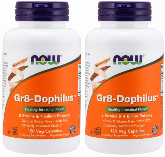 나우푸드 Gr8-도필러스 유산균 베지 캡슐, 120정, 2개 - 쿠팡