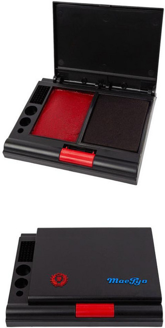 원터치 도장청소솔 인주 스탬프패드 복합형 사무용품