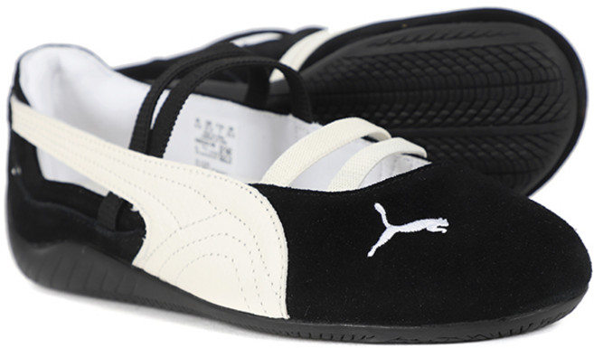 푸마 여성 메리제인슈즈 스웨이드 스피드캣 발레 SD 우먼 블랙 화이트