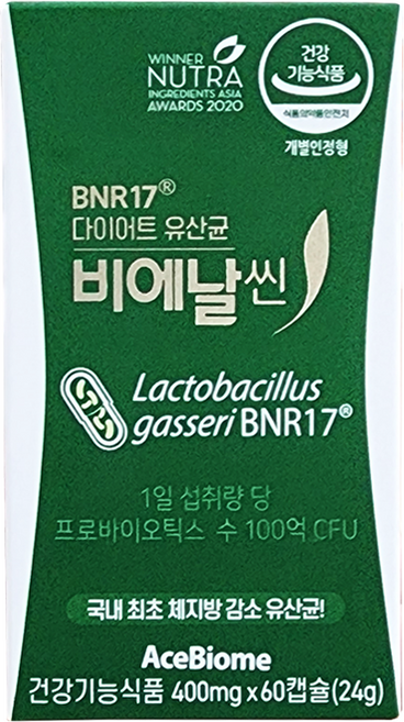 비에날17 비에날씬 다이어트 유산균 캡슐, 1개, 60정
