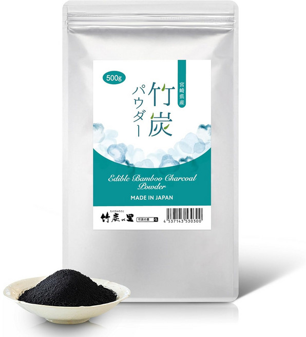 대나무숯 식용숯분말 500g 멸균처리 타케스미 일본, 1개