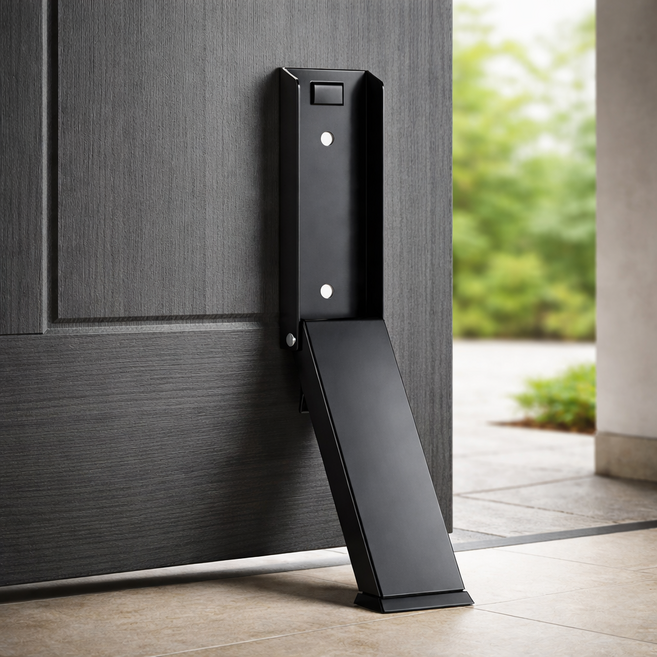 소오트 무타공 미끄럼 완전방지 도어 스토퍼, 블랙, 1개